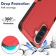 thumbnail image 5 of Funda Defender para Samsung Galaxy A57 5G 6.7", de Doble Capa PC+TPU Resistente a Golpes, Cubierta Protectora de Cuerpo Completo, Rojo, para Galaxy A57 5G, 5 of 5