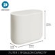 thumbnail image 4 of iDesign Cubo de Basura Pequeño y Delgado de Plástico para Baño, Blanco Coco, 4 of 8