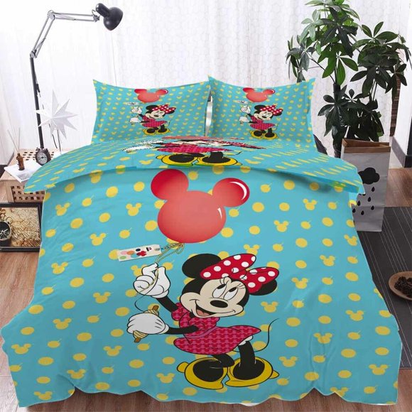Mouse Nice Balloon Duvet Quilt Covers Pillow Case Bedding Sets3-Piece Bedding Set (1 Duvet Cover + 2 Pillow Shams)