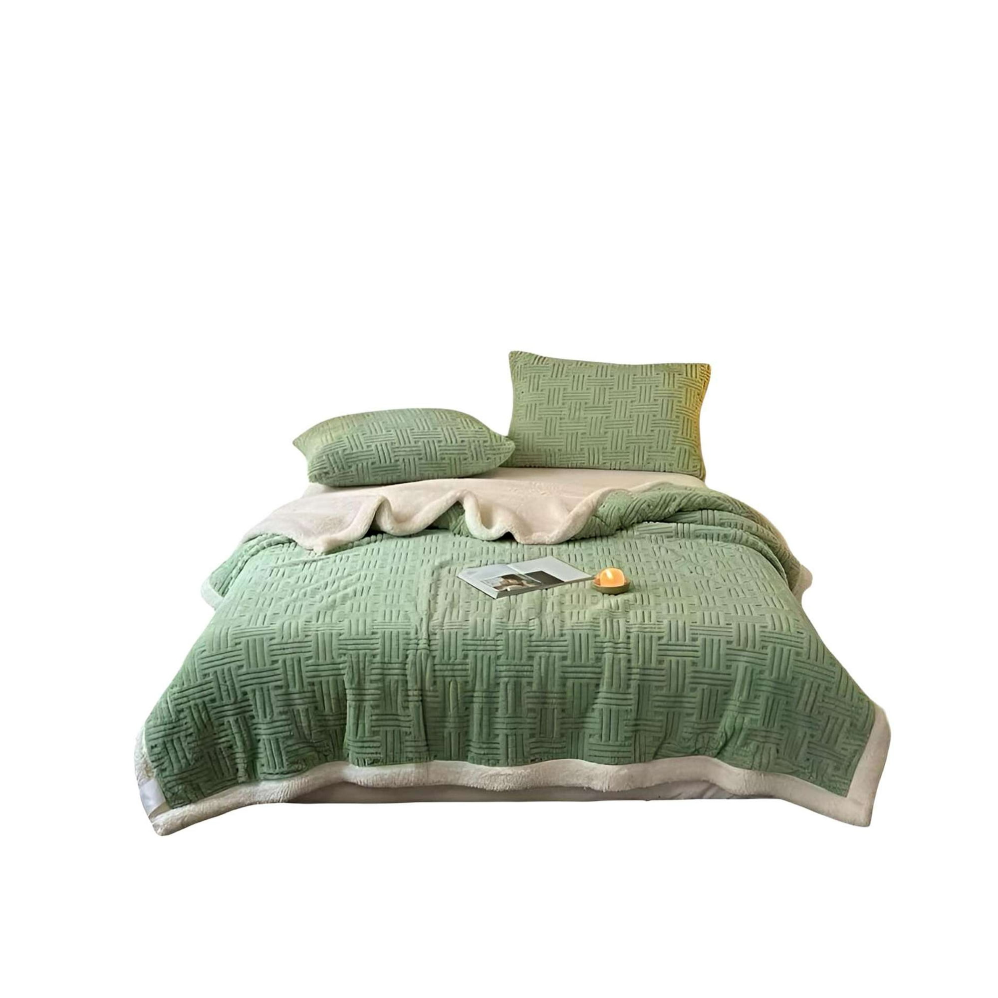 Parati - Frazada Manta Con Chiporro 2 Plaza Verde