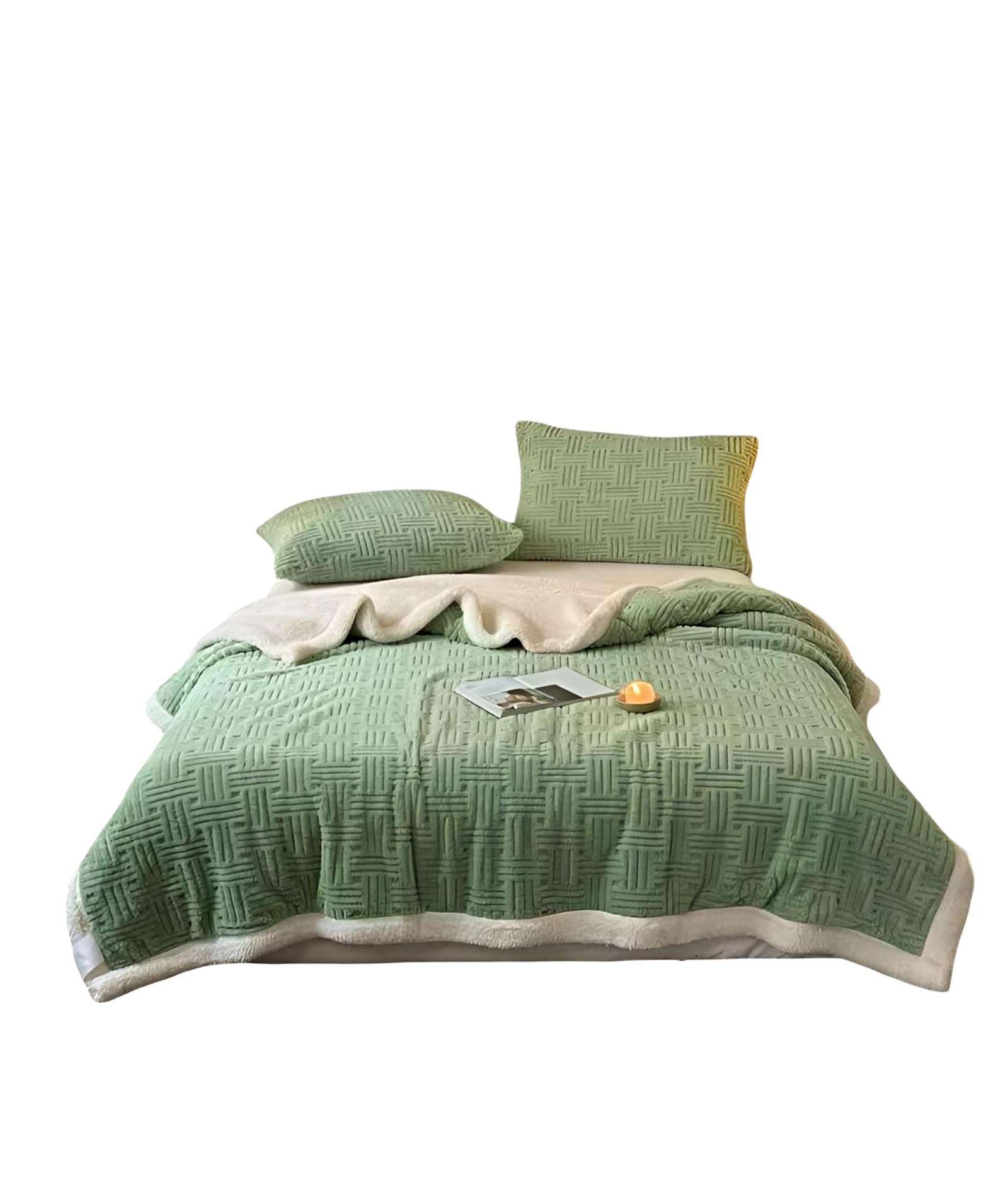 Parati - Frazada Manta Con Chiporro 2 Plaza Verde