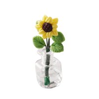 Magideal - Flores De Casa De Muñecas En Miniatura 1 12, Mini Planta En Maceta, Regalo, Flor Artificial En Jarrón Para Fiesta, Sala De Estar, Estantería Para El