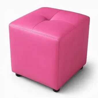 Muebles Hvm - Puff Hvm Boton Fucsia