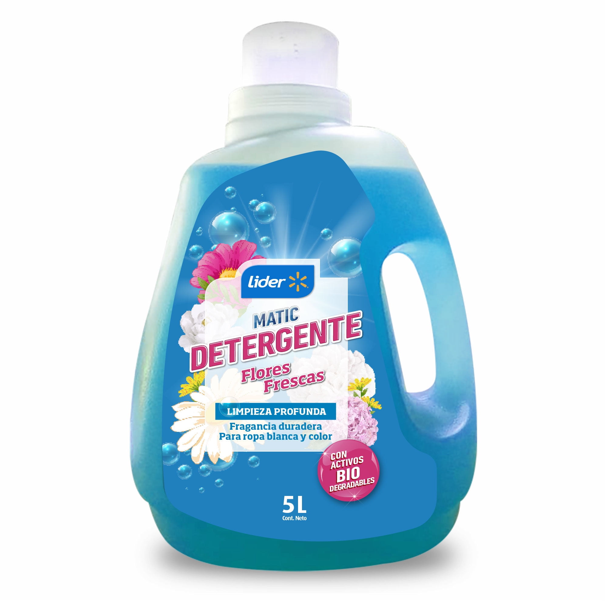 Detergente Líquido Floral Matic Botella 5 L Lider