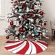 thumbnail image 3 of Falda De Árbol De Navidad Rojo Blanco Y Verde 48 Pulgadas Decoración De Navidad De Caramelo Alfombra De Árbol De Rayas De Remolino De Vacaciones De Invierno Para Ornamentos De Fiesta De Na, 3 of 3