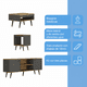 thumbnail image 5 of Combo Living Tokio 3 Piezas Rack TV, Mesa de Centro, Mesa Lateral Madera Grafito, 5 of 5
