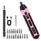 thumbnail image 1 of Juego De Destornilladores Eléctricos De Color Rosa, Incluye 21 Accesorios, Luz LED, Destornillador Recto Inalámbrico Recargable De 3,6 V, Adecuado Para Reparaciones Y Mantenimiento Del Hogar., 1 of 8