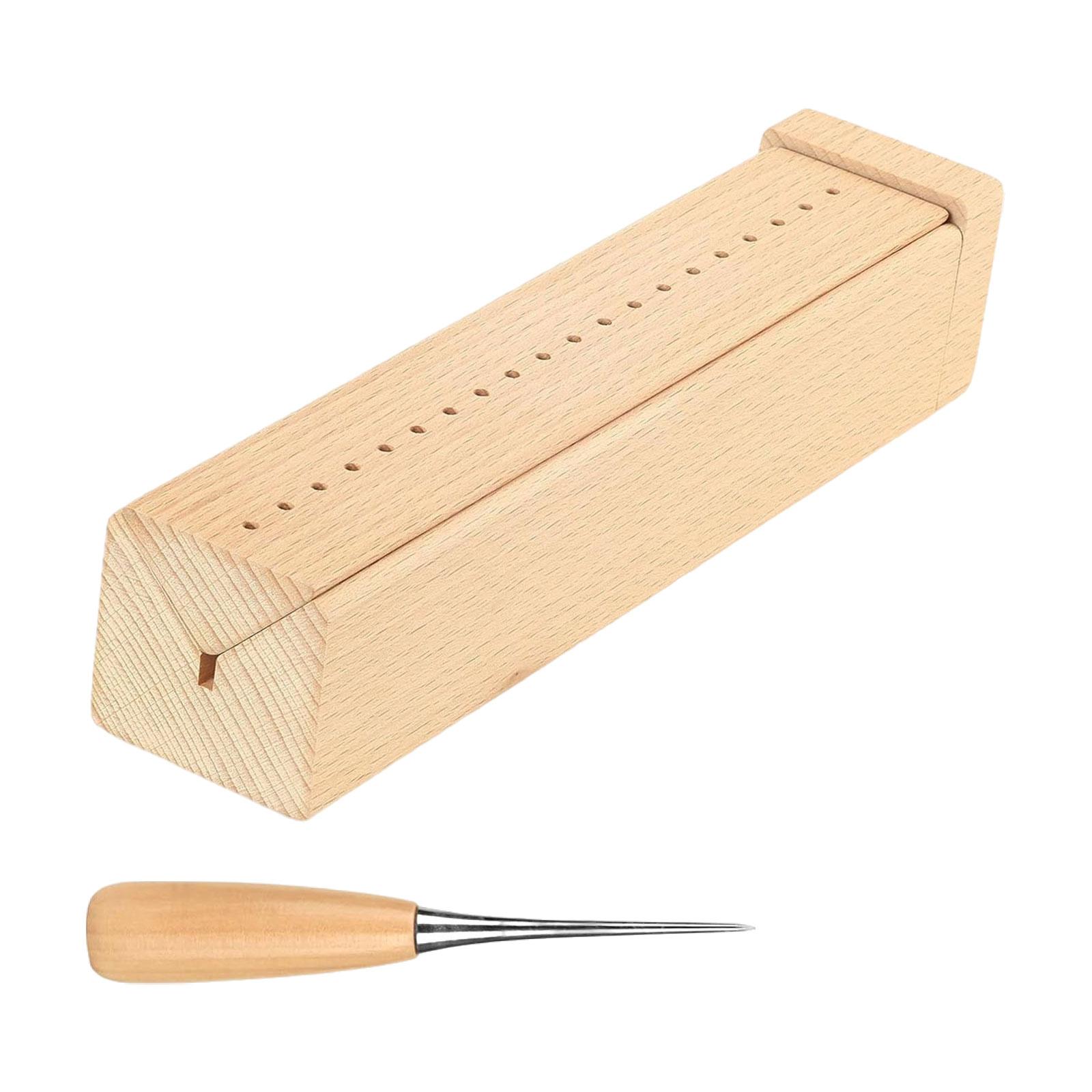 Magideal - Cuna De Encuadernación Cuna De Perforación De Madera Guía De Perforación De Punzón De Encuadernación Superficie Lisa Construcción Fácil De Usar Adecua