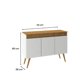 thumbnail image 5 of Set Living Ra02-Rb03 Buffet 3 Puertas + Arrimo 2 Cajones Blanco - Nogal, 5 of 5
