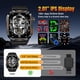 thumbnail image 5 of Reloj inteligente militar hombre, linterna LED, Bluetooth, IP68, ritmo cardíaco, oxígeno, sueño y actividad física, 5 of 5