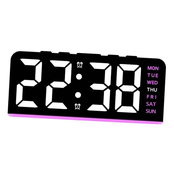 Reloj Despertador Digital Con Luz Nocturna LED Para Dormitorio, Estudio Y Sala De Estar, Color Rosa