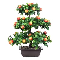 Magideal - Bonsái De Frutal Artificial, Decoración De Mesa De 13 Pulgadas De Alto, Centro De Mesa Resistente Para Decoración De Escritorio Del Hogar, Manzana