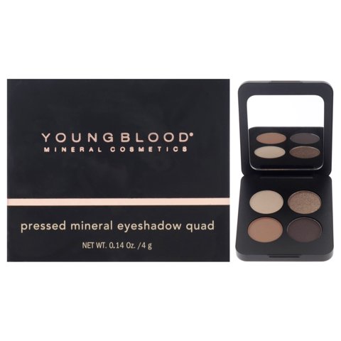 Youngblood - Cuarteto De Sombras De Ojos Minerales Prensadas - Taupe Smoke