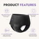 thumbnail image 3 of Ropa interior menstrual desechable MOLLIS S/M negra - 8 unidades, 3 of 9