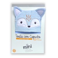 Mini Me - Toalla Premium Para Bebé Celeste (Zorro)