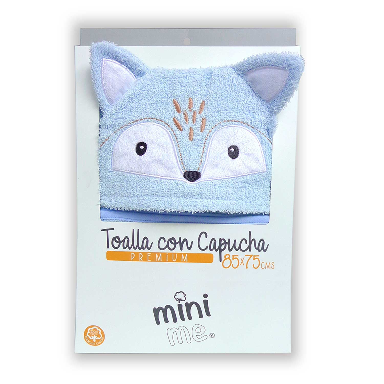 Mini Me - Toalla Premium Para Bebé Celeste (zorro)