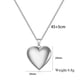 thumbnail image 4 of Collar con medallón de corazón PHOCKSIN para niñas. Medallones conmemorativos para mujeres. Medallones de plata, oro, negro y oro rosa con texto grabado. Un medallón muy bonito para regalos de cumplea, 4 of 5