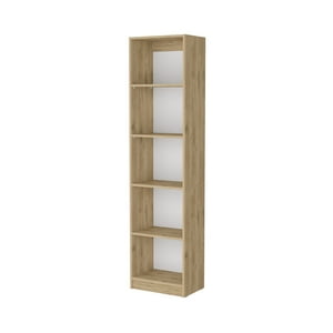 Fmfurniture - Biblioteca Estante 5 Repisas Melamina Fm-018C Cafe Claro