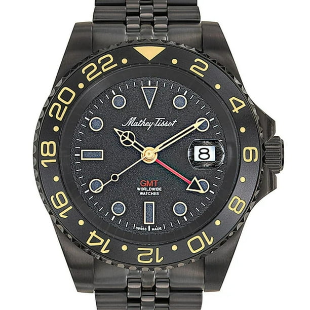 Reloj Mathey-Tissot Hombre GMT H903NN plateado 42mm