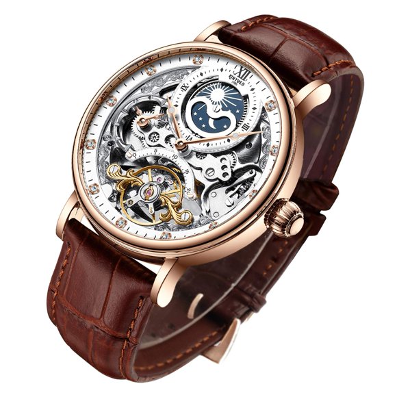 Reloj IK COLOURING de lujo esqueleto automático para hombre