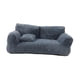thumbnail image 3 of Cama para dormir para mascotas, sillón reclinable para mascotas, base antideslizante, suave, para uso en temporadas cálidas, con funda extraíble, sofá gris oscuro, 3 of 5