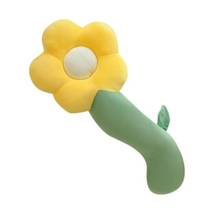 Genérico - Muñeco De Peluche Con Flores De Peluche, Cojín De Cabecera Para Cumpleaños, Dormitorio, Viaje, 50Cm, Amarillo