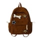 thumbnail image 1 of Y2K Girls Star Pattern Laptop Backpack Teen Student Large Capacity School Bookbag Corduroy Rucksack Double Strap Shoulder Bag, 1 of 3