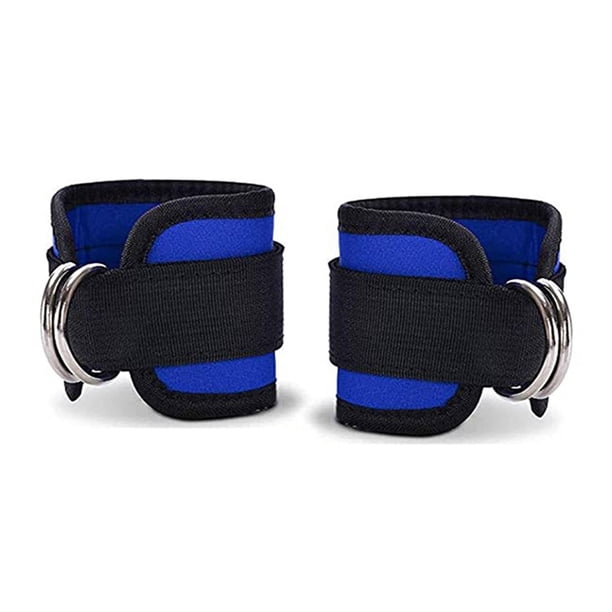 1 par de correas de tobillo para ejercicios de retroceso con máquina de cable, glúteos y parte inferior del cuerpo. Correas ajustables para piernas con acolchado de neopreno.