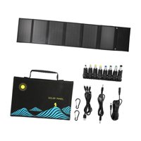 Magideal - Bolsa De Panel Solar Bolsa De Carga De Energía Plegable Resistente,Bolsa De Viaje Negra,Estuche De Transporte De Panel Solar Para Acampar En Bicicleta 60 W