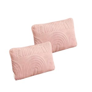 Genérico - Pack De 2 Fundas De Cojin Serie Arco 30X50 Cm Rosa