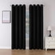thumbnail image 1 of Juego de cortinas opacas Joydeco, 214 cm de longitud, 2 paneles, color negro, 1 of 7