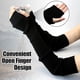 thumbnail image 4 of Calentadores de brazos sin dedos para mujer, guantes elásticos de invierno, guantes acrílicos de 50 cm de largo., 4 of 6