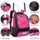 thumbnail image 4 of Bolsa de béisbol DAFISKY, mochila de softball para jóvenes y adultos, rosa, 4 of 7