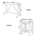 thumbnail image 3 of TOPMAX Farmhouse 3-Piece Counter Height Dining Table Set with USB Port and Upholstered Stools,Espresso, 3 of 3