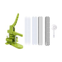 Magideal - Máquina Para Hacer Botones Pinback Piezas De Botones, Cubierta De Metal Redonda De Película Transparente, Artesanías, Insignia De Bricolaje Hecha A 25 Mm