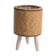 thumbnail image 3 of Cesta Tejida Soporte Para Plantas Con Patas Maceta Para Apartamento Salón Cilindro Marrón Claro, 3 of 5