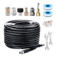 Magideal - Kit De Limpieza De Desagües Con Limpiador De Alta Presión, Kit De Limpieza De Desagües, Con Conector Rápido, Limpiador De Desagües Para Automóviles Y