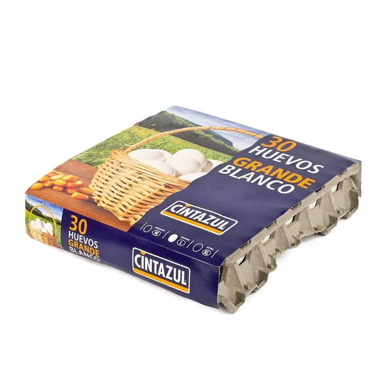 Huevos Grande Blanco 30 Un 30 Un Cinta Azul