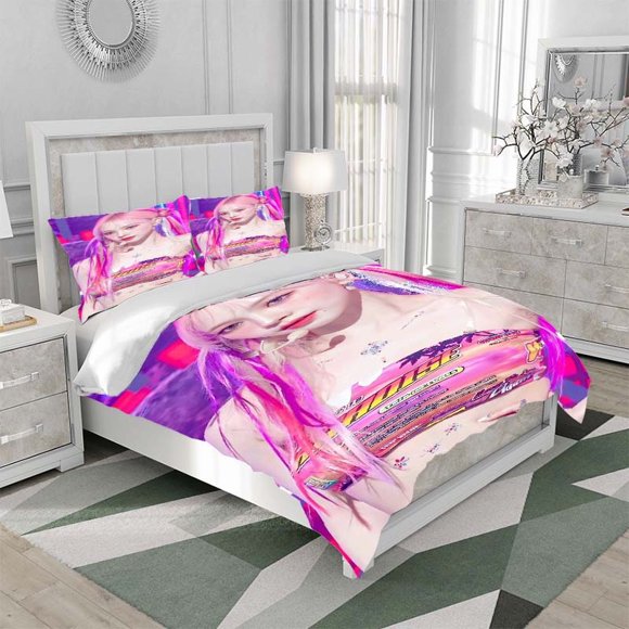 3pcs Karina Colorful Lighting Performance Unique Cartoon Top Eye Catching Themed bedding Including a Duvet Cover And Pillowcases