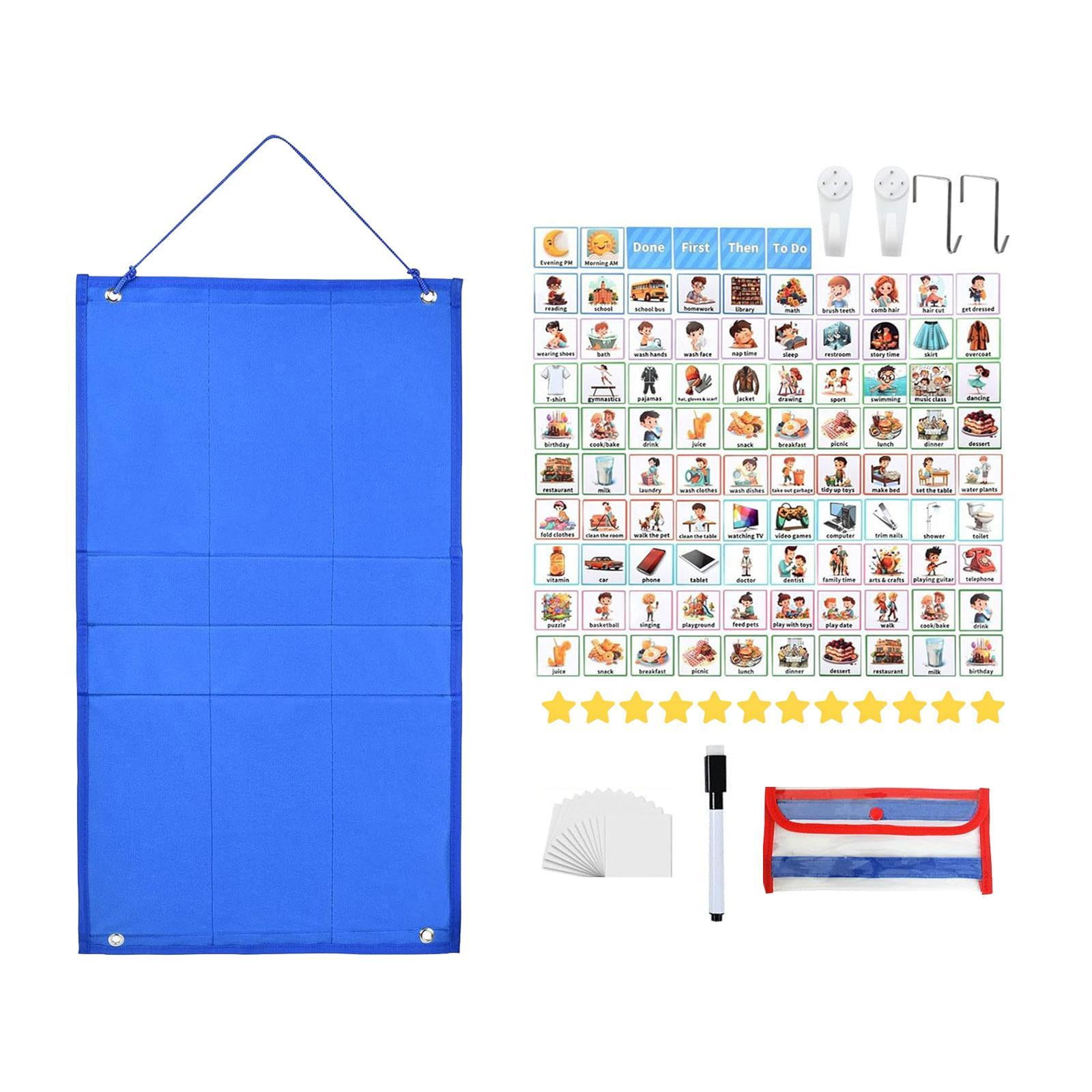 Bothyi - Cuadro De Rutinas De Tareas Con Horario Visual Para Niños, Material Didáctico Para Preescolar