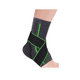 thumbnail image 1 of Tobillera deportiva de compresión ajuste para esguince negra con líneas verdes, 1 of 3