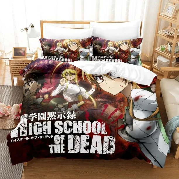 New Sexy Girl High school of the Dead Bedding Set Bed Set Adult Kid Bedroom Duvet cover Sets Bed Sheets