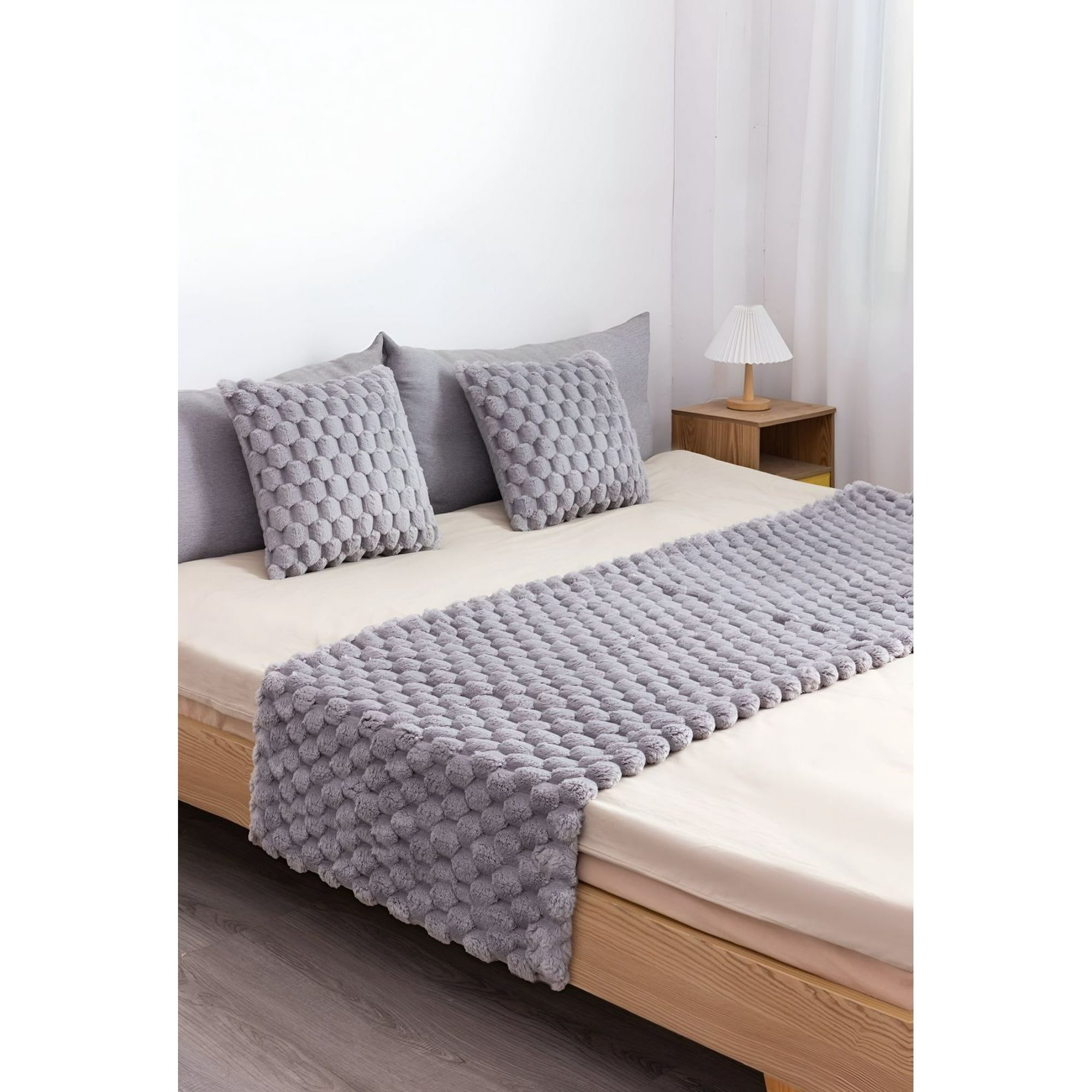 Todo Para El Hogar - Piecera De Cama Decorativa Modelo Perla Gris