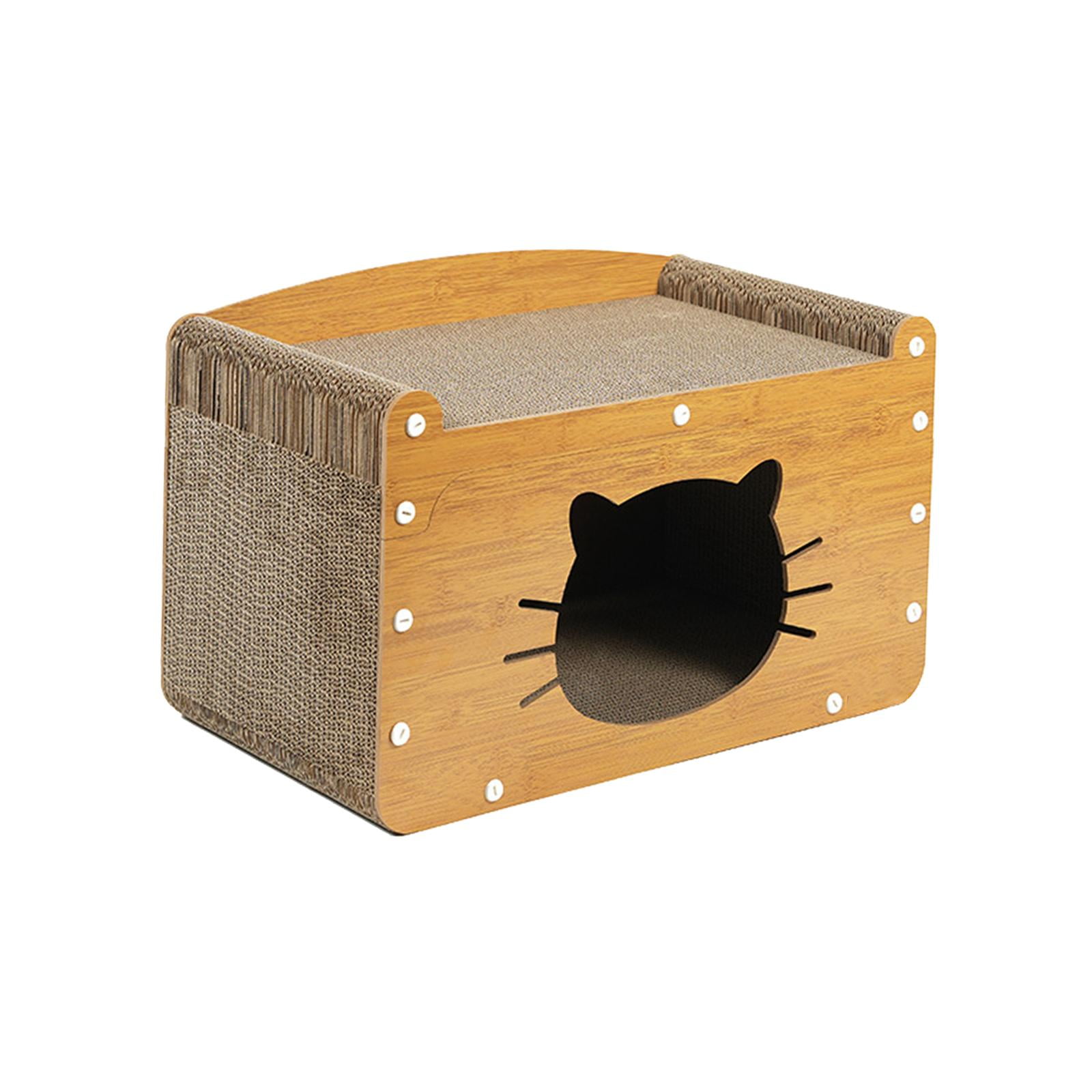 Ioensy - Casa Para Rascar Gatos, Duradera, Multifuncional, Con Entrada, Tablero Rascador Para Gatos