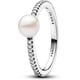 thumbnail image 1 of Anillo Pandora Treated Freshwater Cultured Pearl Con Pave, 1 of 2
