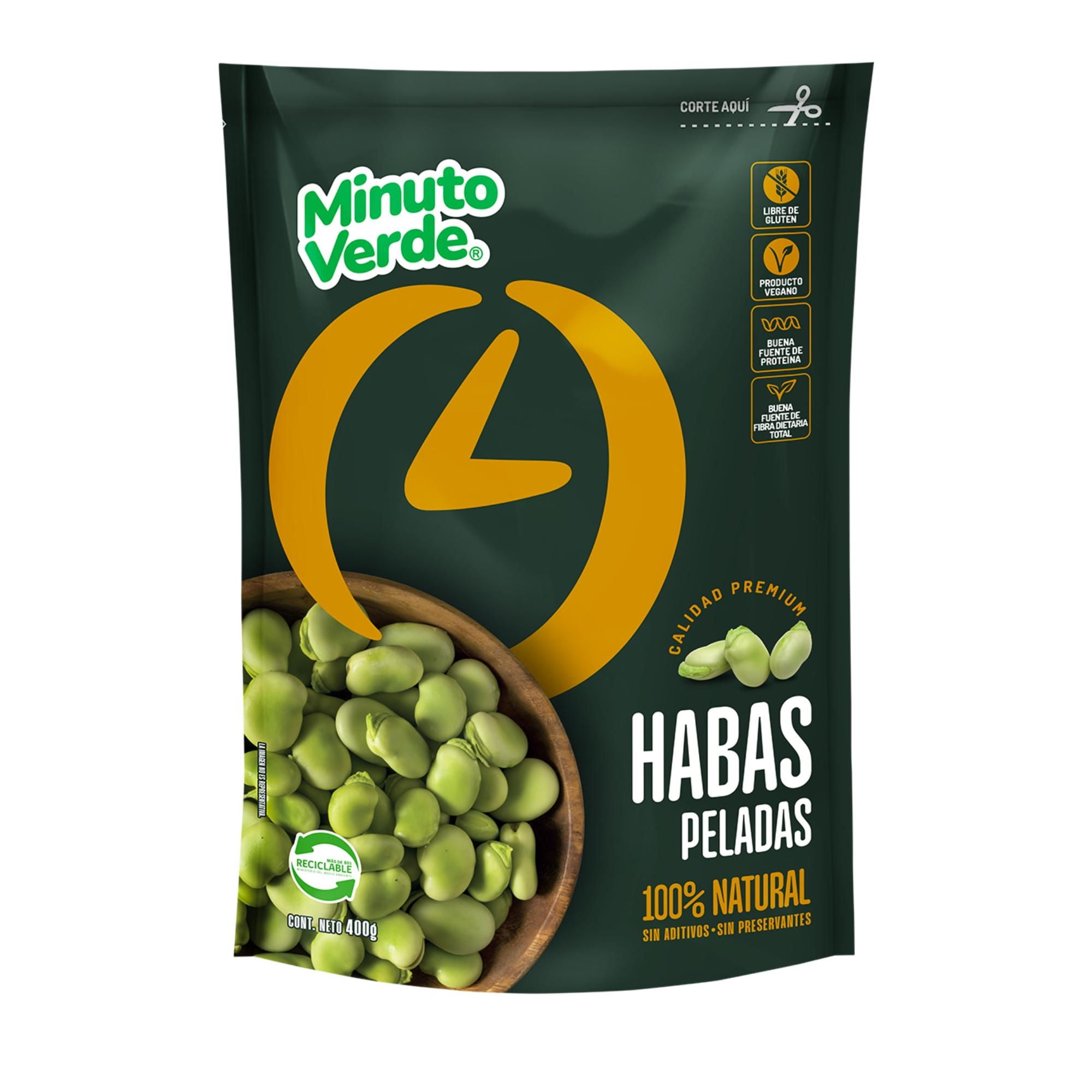 Habas Peladas Congeladas 400 g Minuto Verde