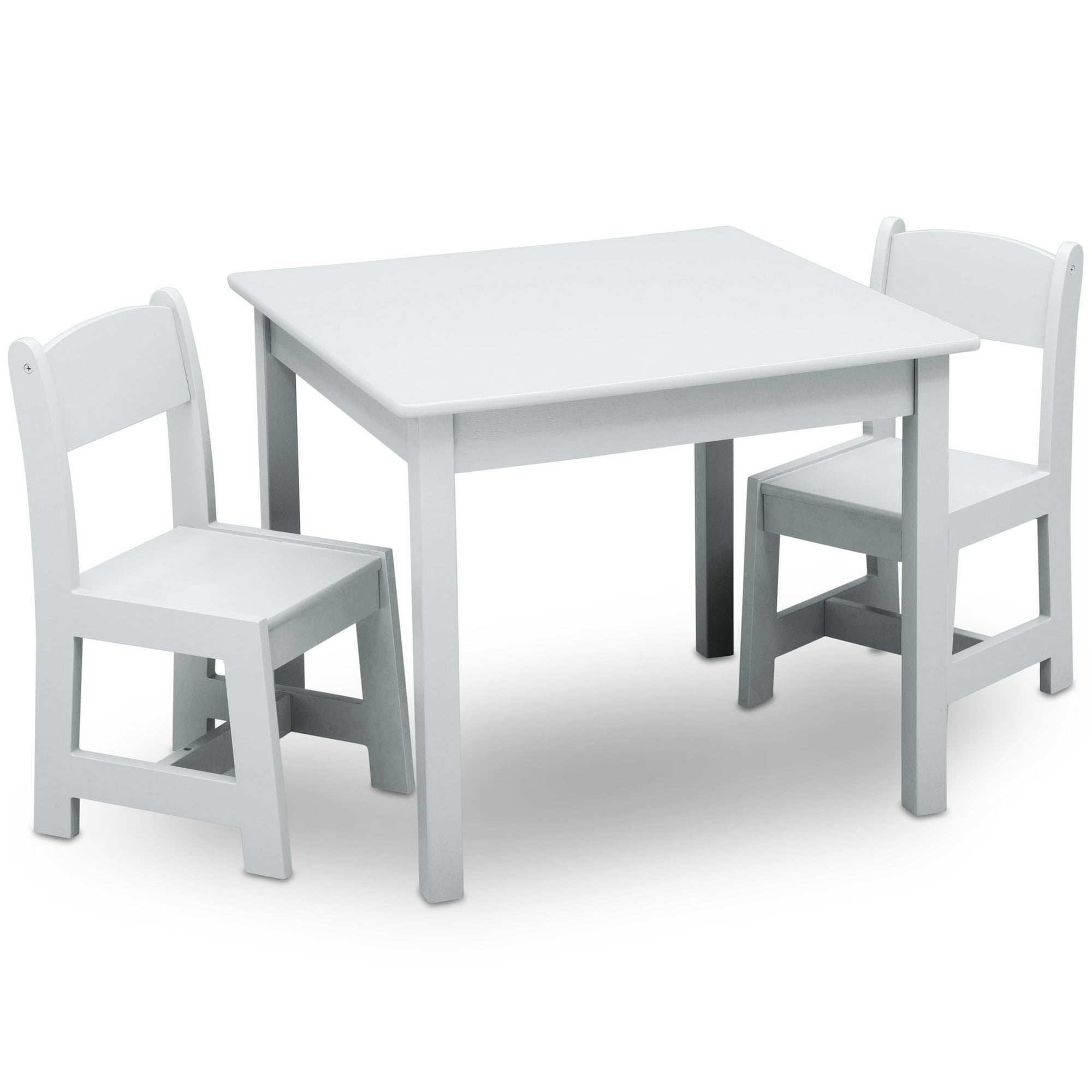 Juego De Mesa Y 2 Sillas Infantil Blanco Delta Children