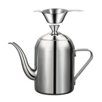 Bothyi - Contenedor De Almacenamiento De Aceite De Botella De Aceite De Acero Inoxidable Para Acampar Con Malla De Filtro