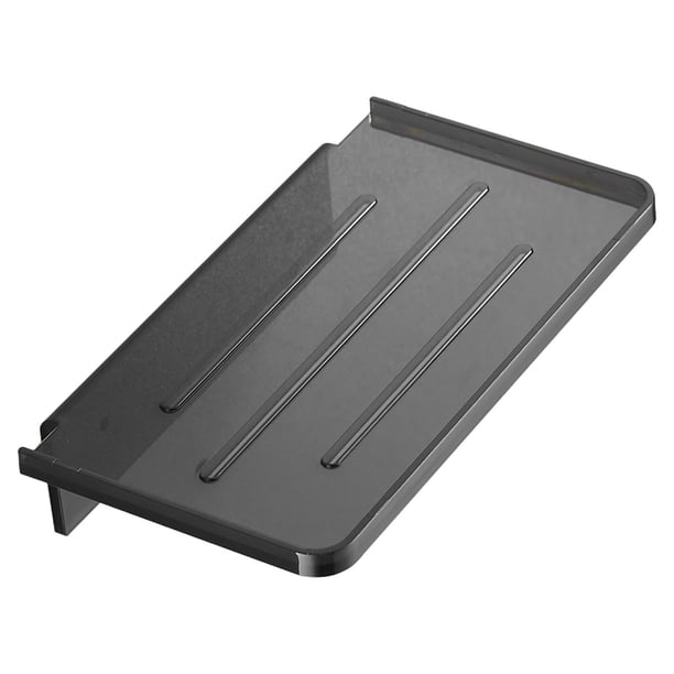 Soporte para teléfono para baño, estante de pared para teléfono, soporte para teléfono, soporte de papel higiénico multifuncional antideslizante para Negro y claro