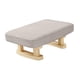 thumbnail image 2 of Reposapiés con patas de madera, reposapiés para sofá, taburete rectangular moderno y acolchado suave, otomano pequeño para entrada, dormitorio y hogar color plano, 2 of 5